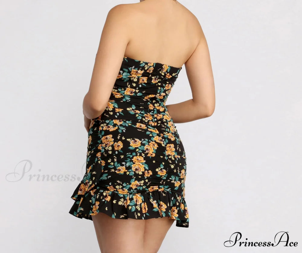 Floral Feels Stylish Ruffle Mini Dress