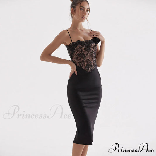 Floral High Graceful Rise Boyfriend Jeans M / Black