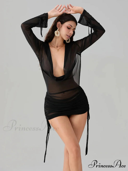 Floral Pattern Halter Short Dress minidress-250223