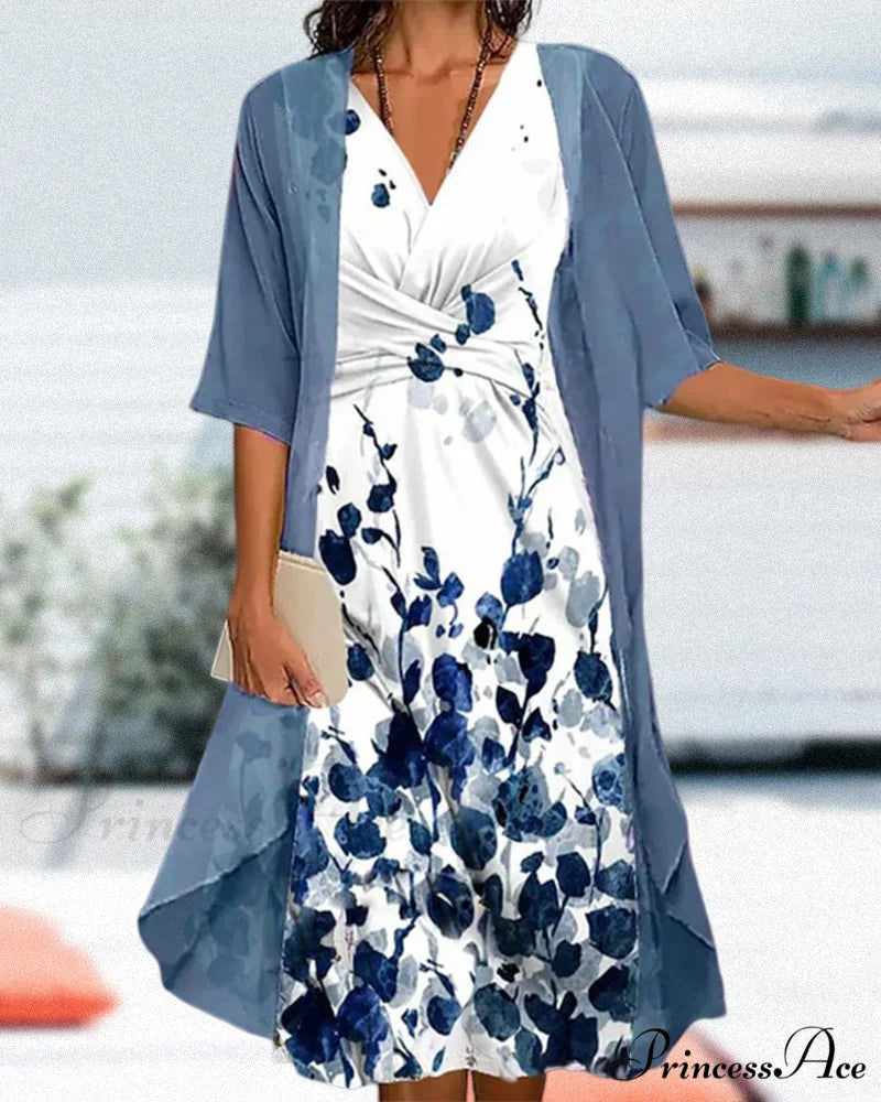 Floral Print Dress Set