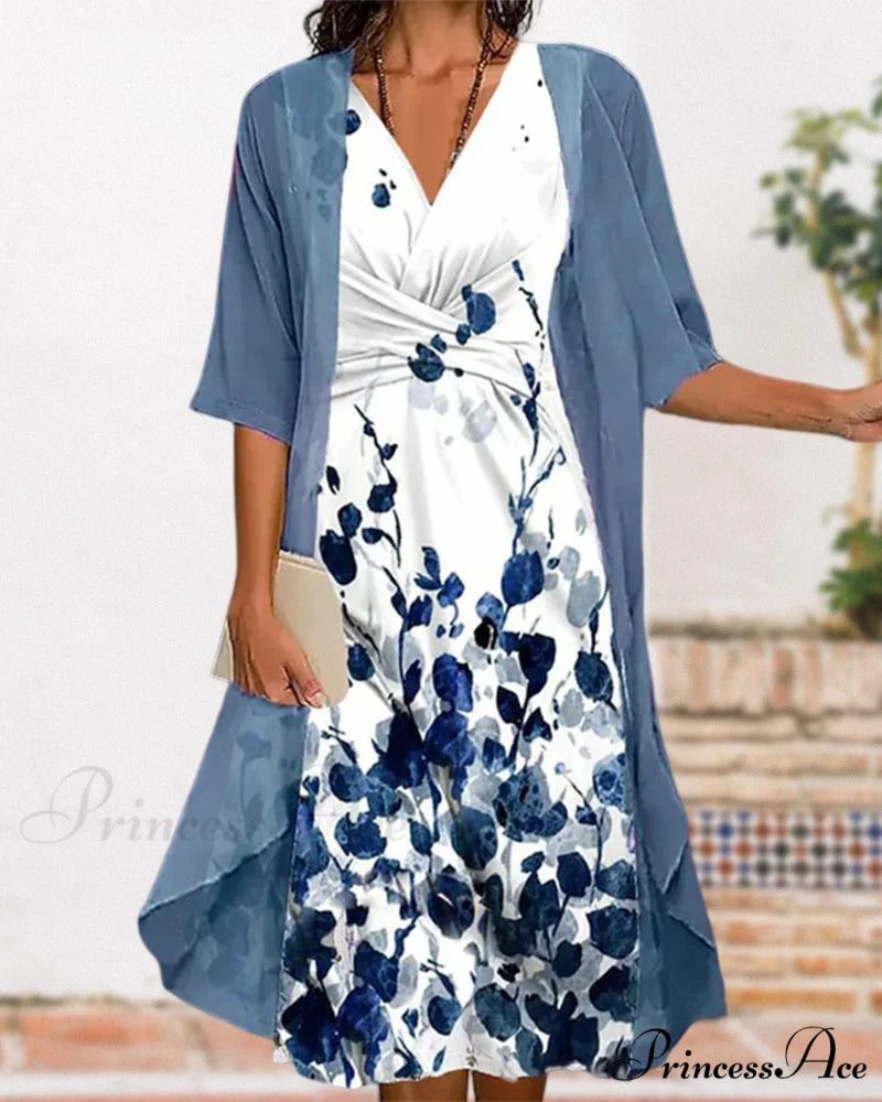 Floral Print Dress Set