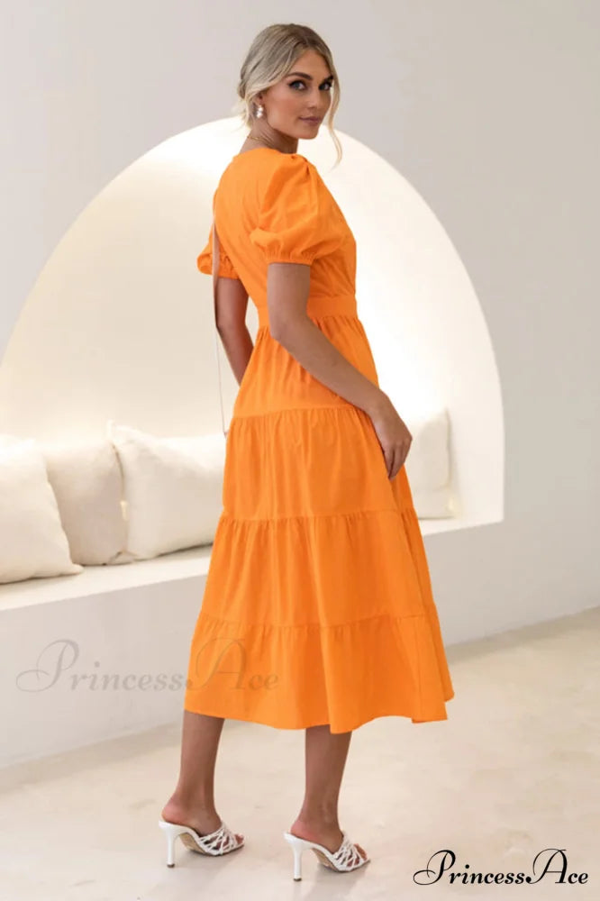 Floral Tiered Stylish Surplice Dress
