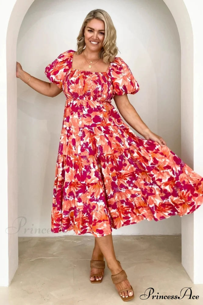 Flossy Elegant Midi Dress