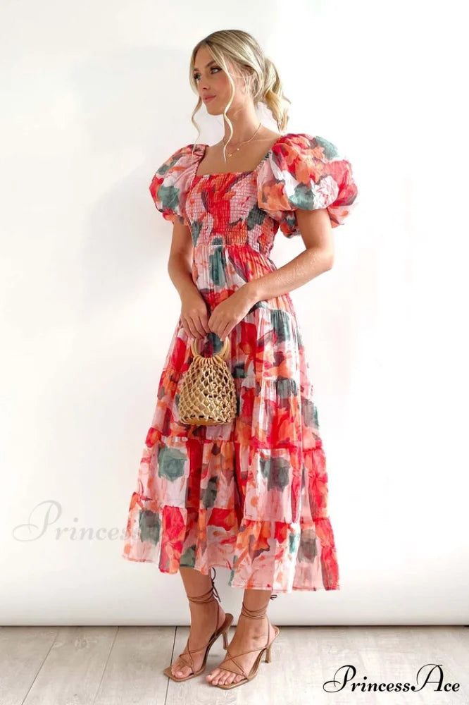 Flossy Elegant Midi Dress