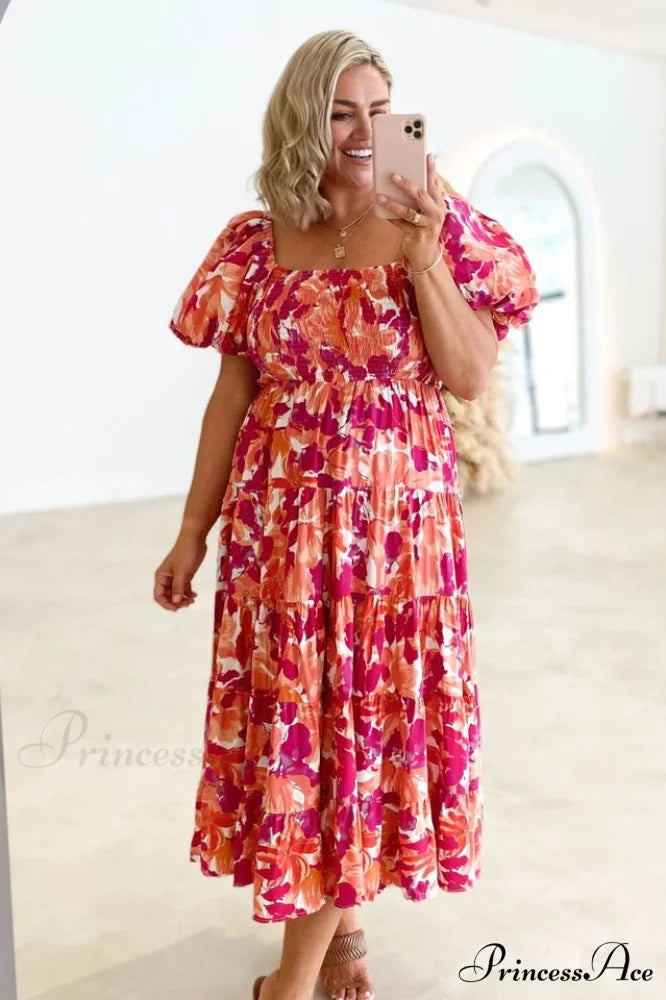 Flossy Elegant Midi Dress