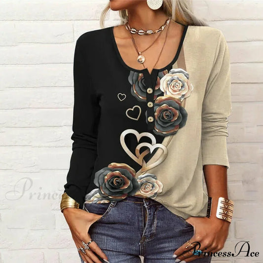 Flowered Heart & Blouse Multicolor / S