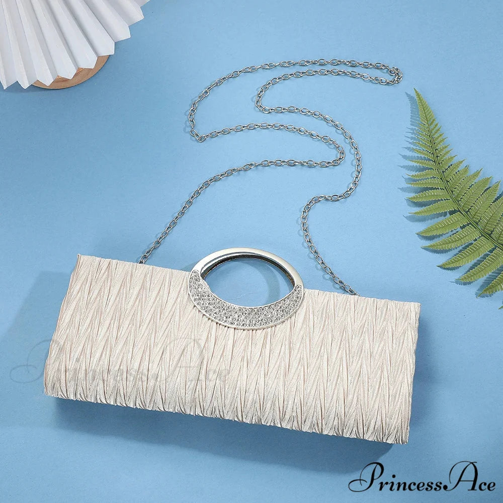 Folded Sparkling Chain Clutch Purse Evening Bag clutchbag-250126