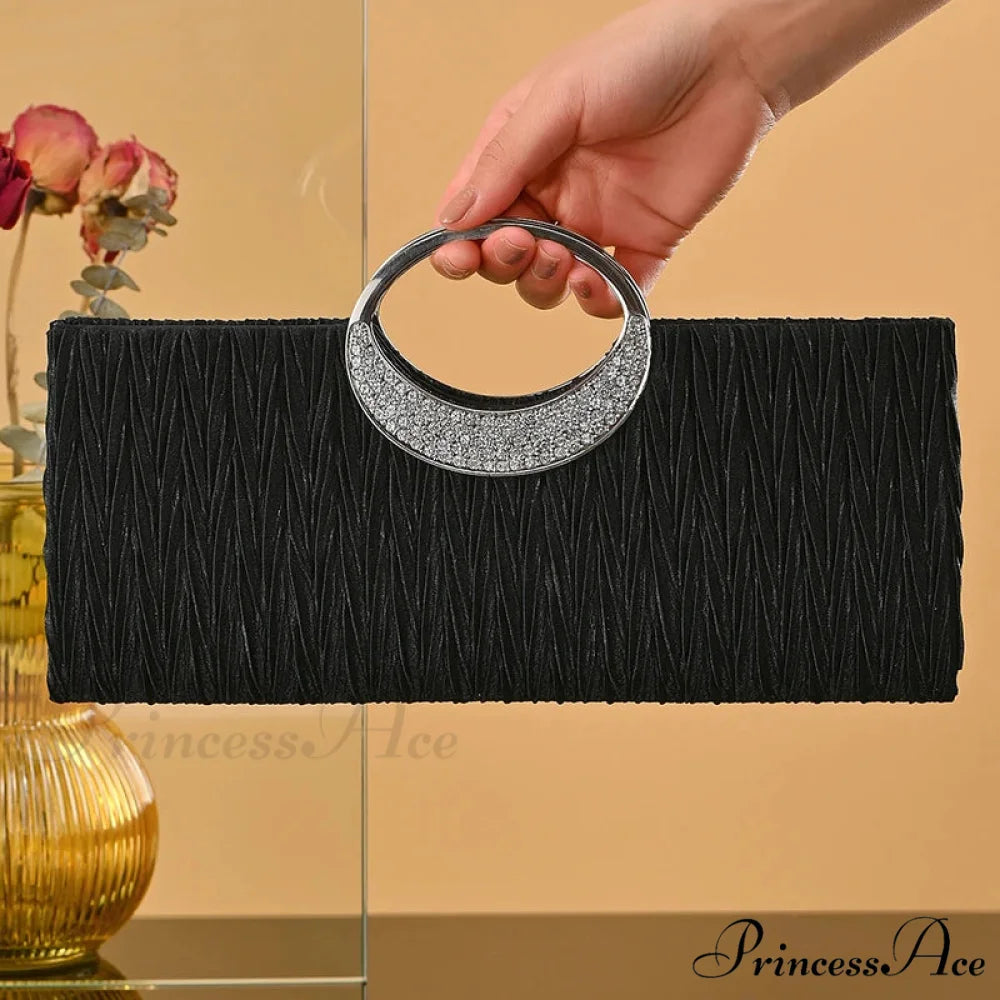 Folded Sparkling Chain Clutch Purse Evening Bag clutchbag-250126