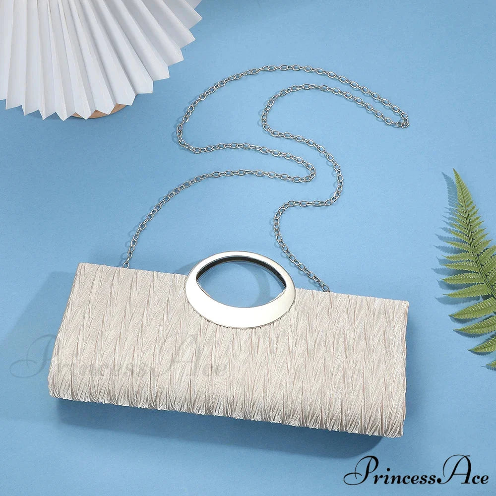Folded Sparkling Chain Clutch Purse Evening Bag clutchbag-250126