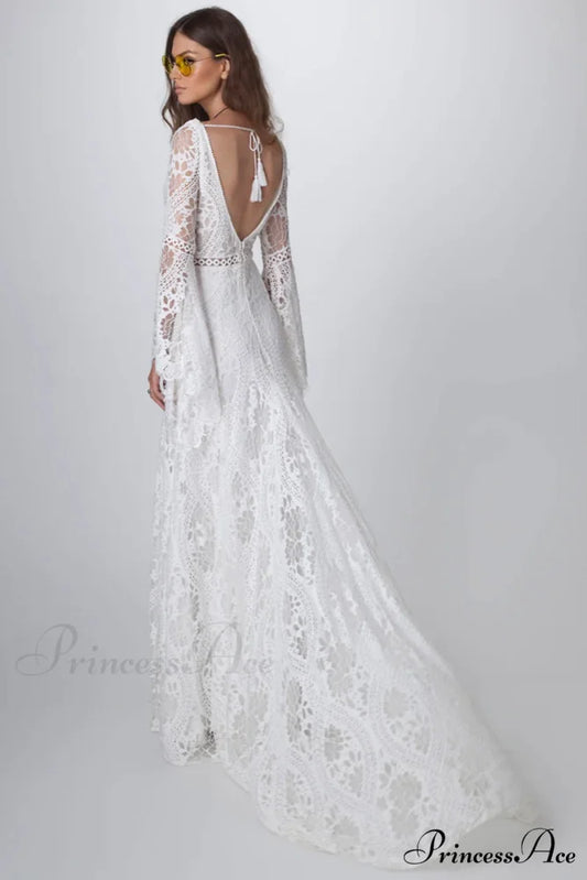 Forever Romantic Bohemian Trendy Lace Wedding Dress