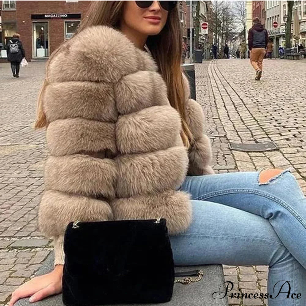 Fox Fur Winter Chilly Weather Coat coats-241228