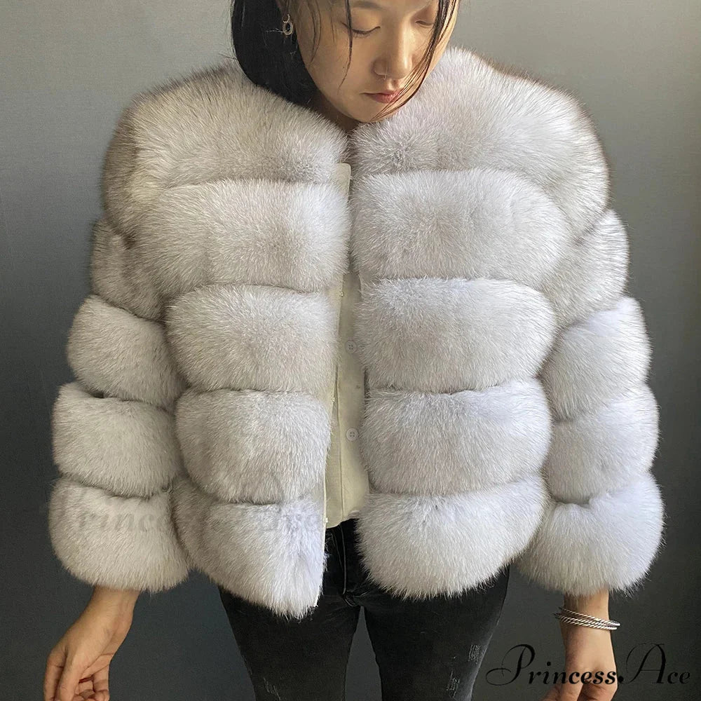 Fox Fur Winter Chilly Weather Coat coats-241228