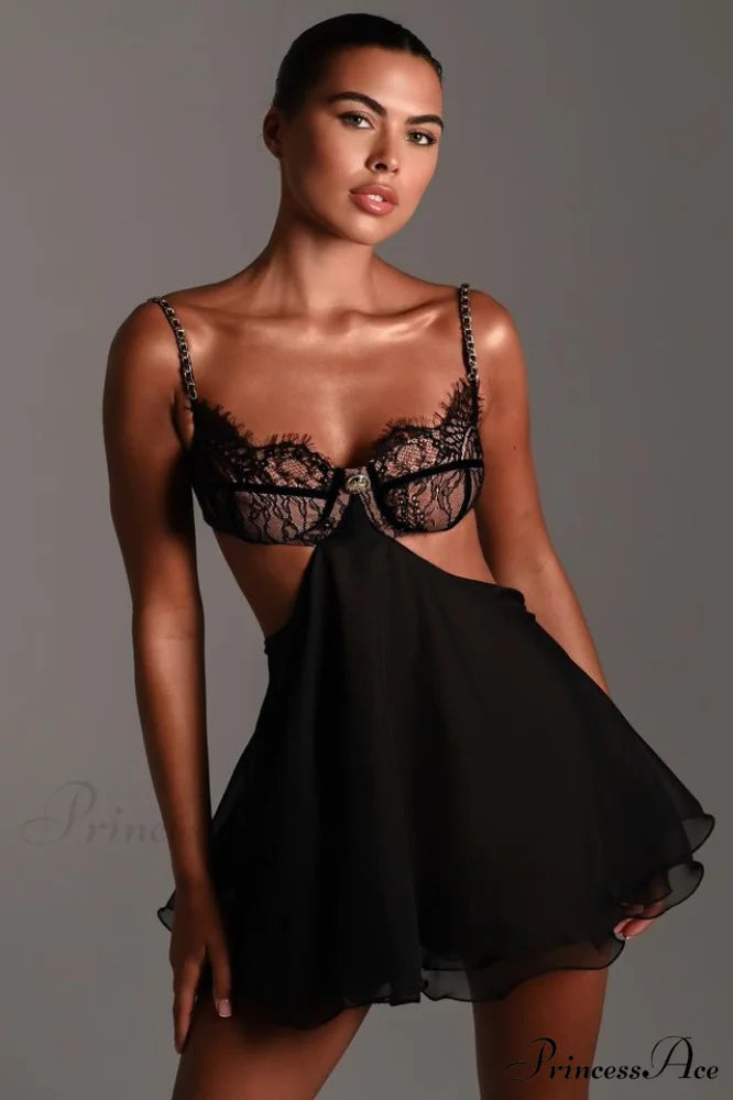 Frenchie Elegant Mini Dress