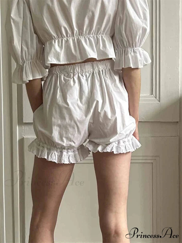 Frilled Bubble Lounge Brief short-250223