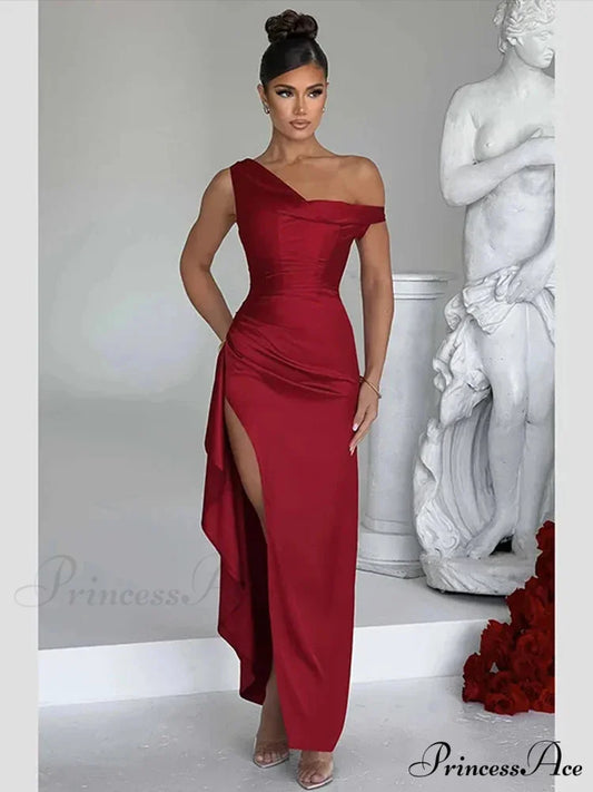 Frills Uneven Maxi Holiday Dress Mei Hong / S vacationdress-250223