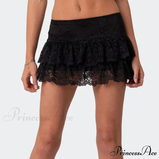 Frilly Flounce Tiered Bloomer Skirt Black / S skirts-250223