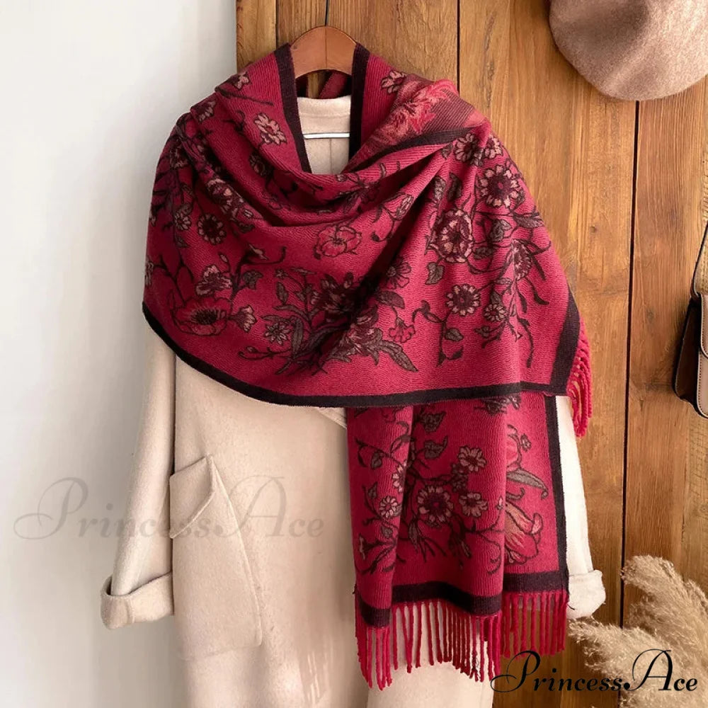 Fringe Cover Cashmere Pashmina Wrap Color4 scarf-241228