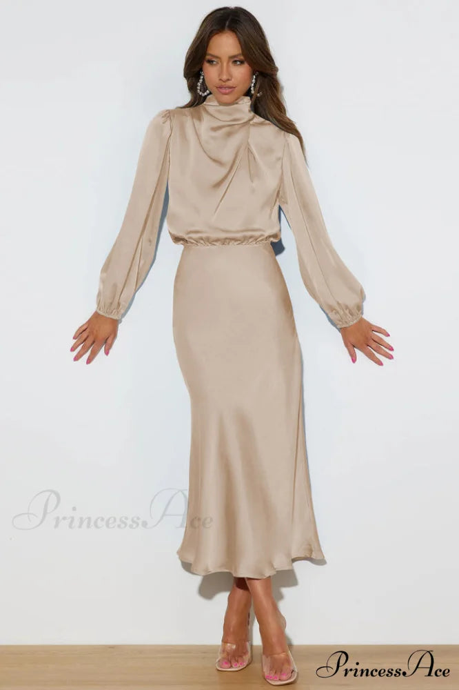 From The Source Charming High Neck Bridal Dress