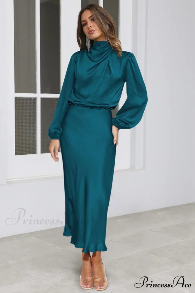 From The Source Charming High Neck Bridal Dress