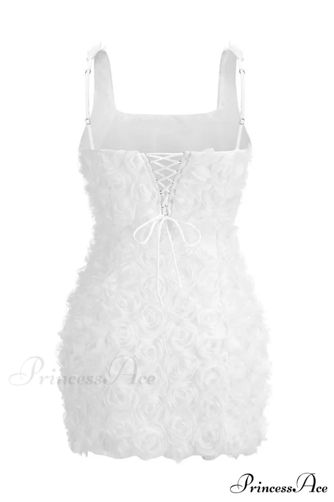 Fryni 3D Stylish Floral Mini Dress