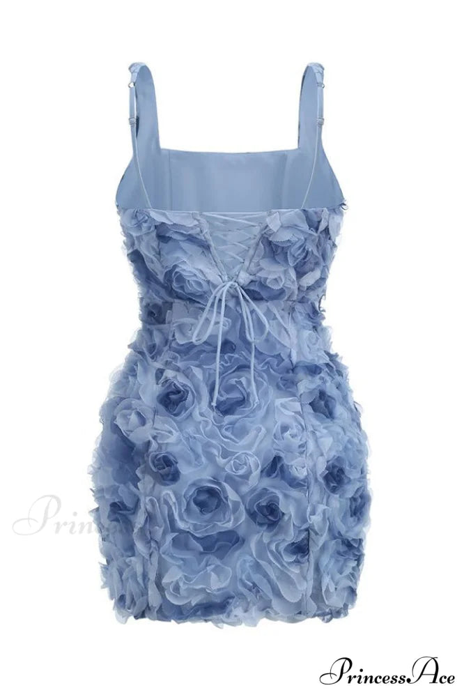 Fryni 3D Stylish Floral Mini Dress