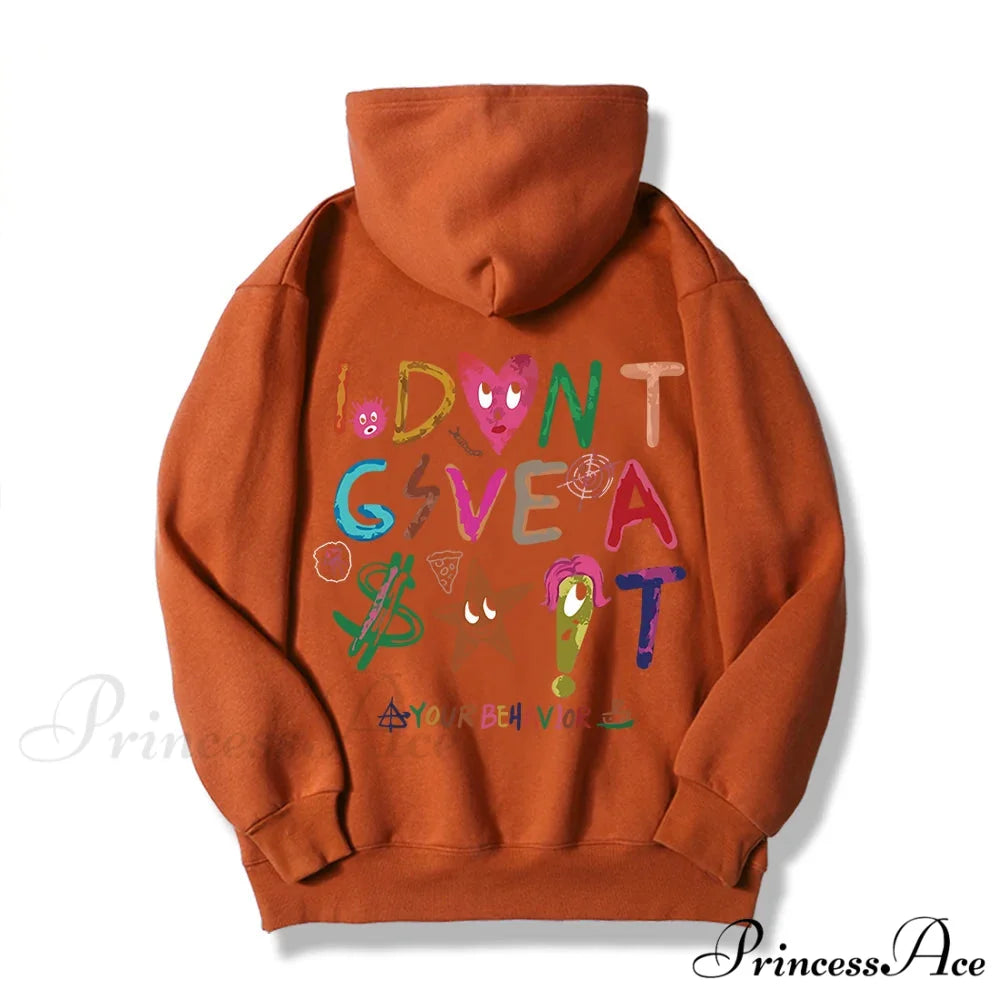 Funny Oversized Fleece Cozy Casual Hoodie Brick Red / S