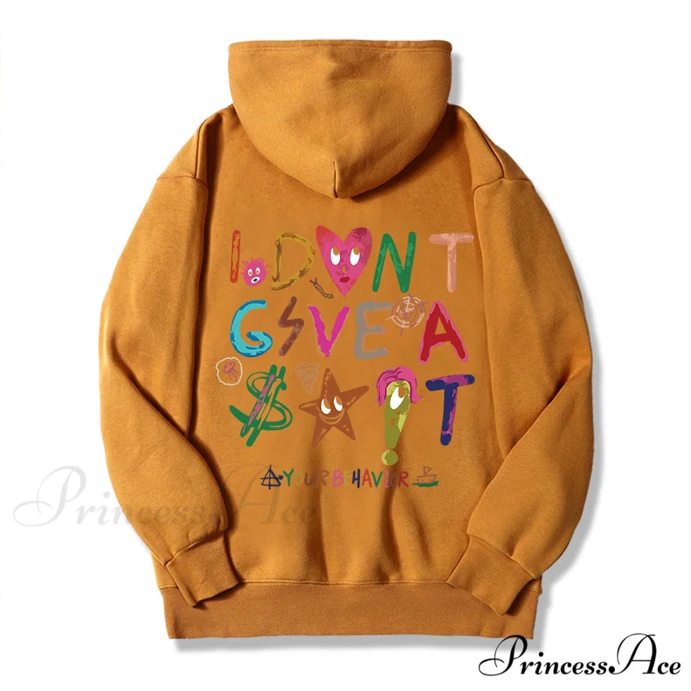 Funny Oversized Fleece Cozy Casual Hoodie Khaki / S