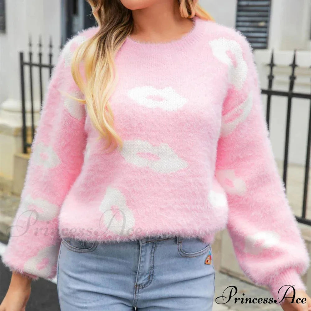 Fur Crochet Handmade Jumper swraters-241228