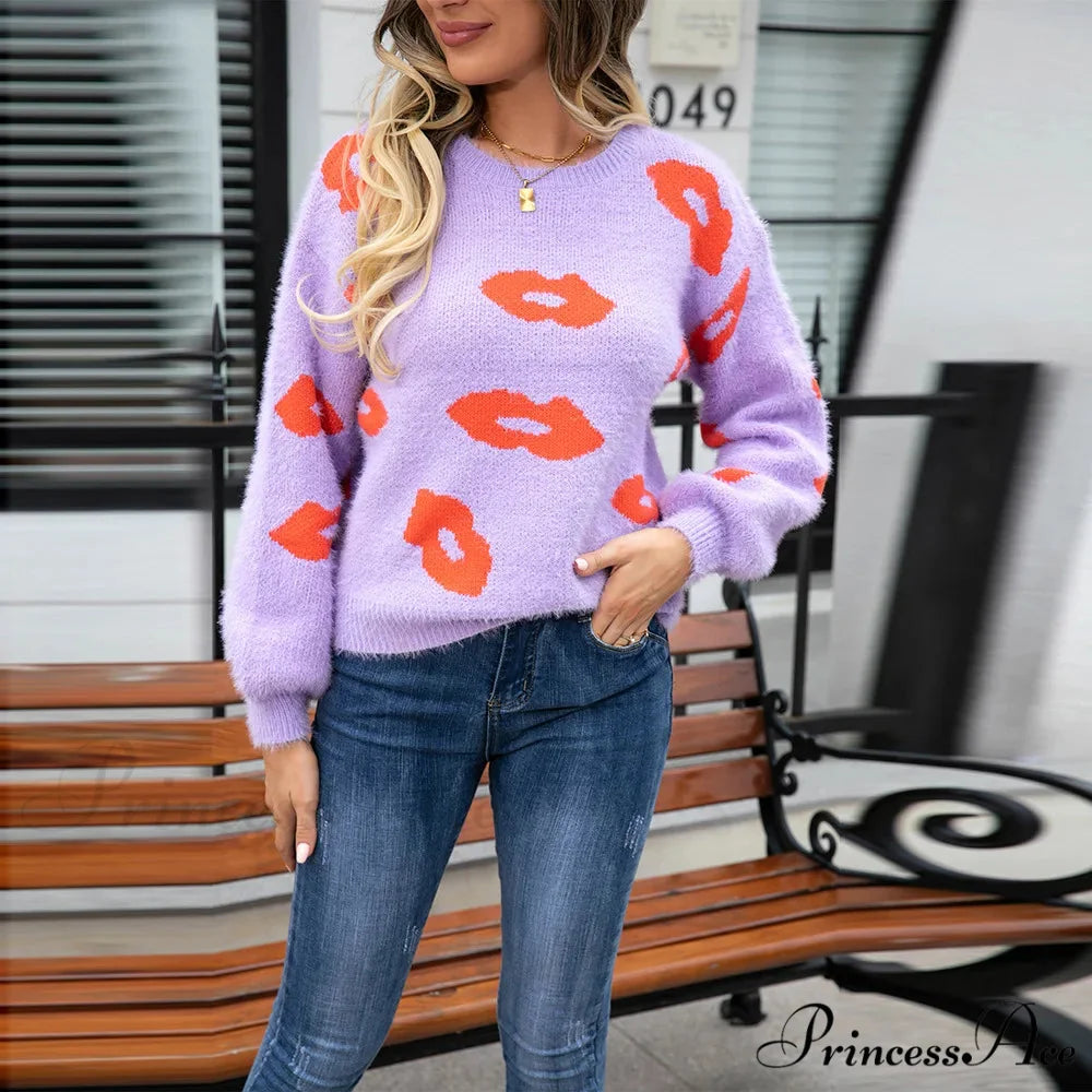 Fur Crochet Handmade Jumper swraters-241228