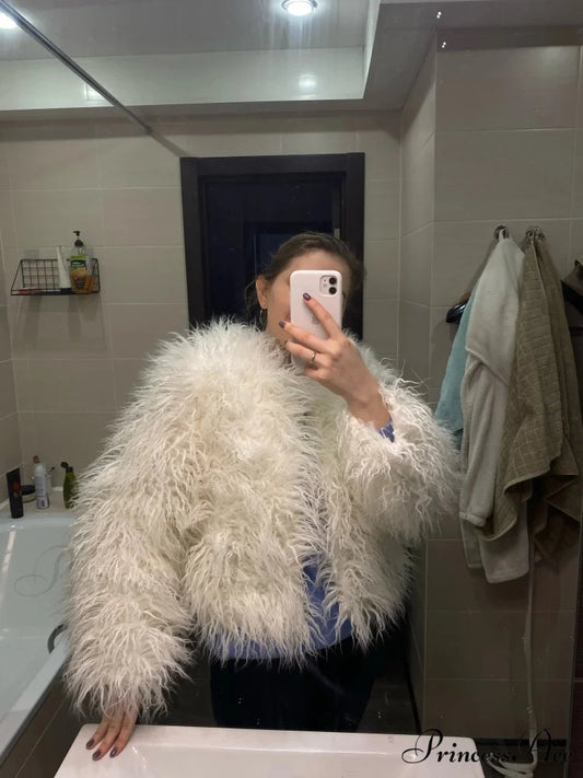 Fur Elegant Fringe Coat