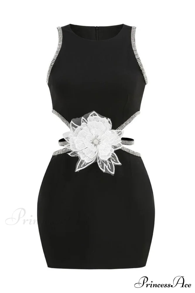 Ganna Cutout Stylish Mini Dress XS / Black