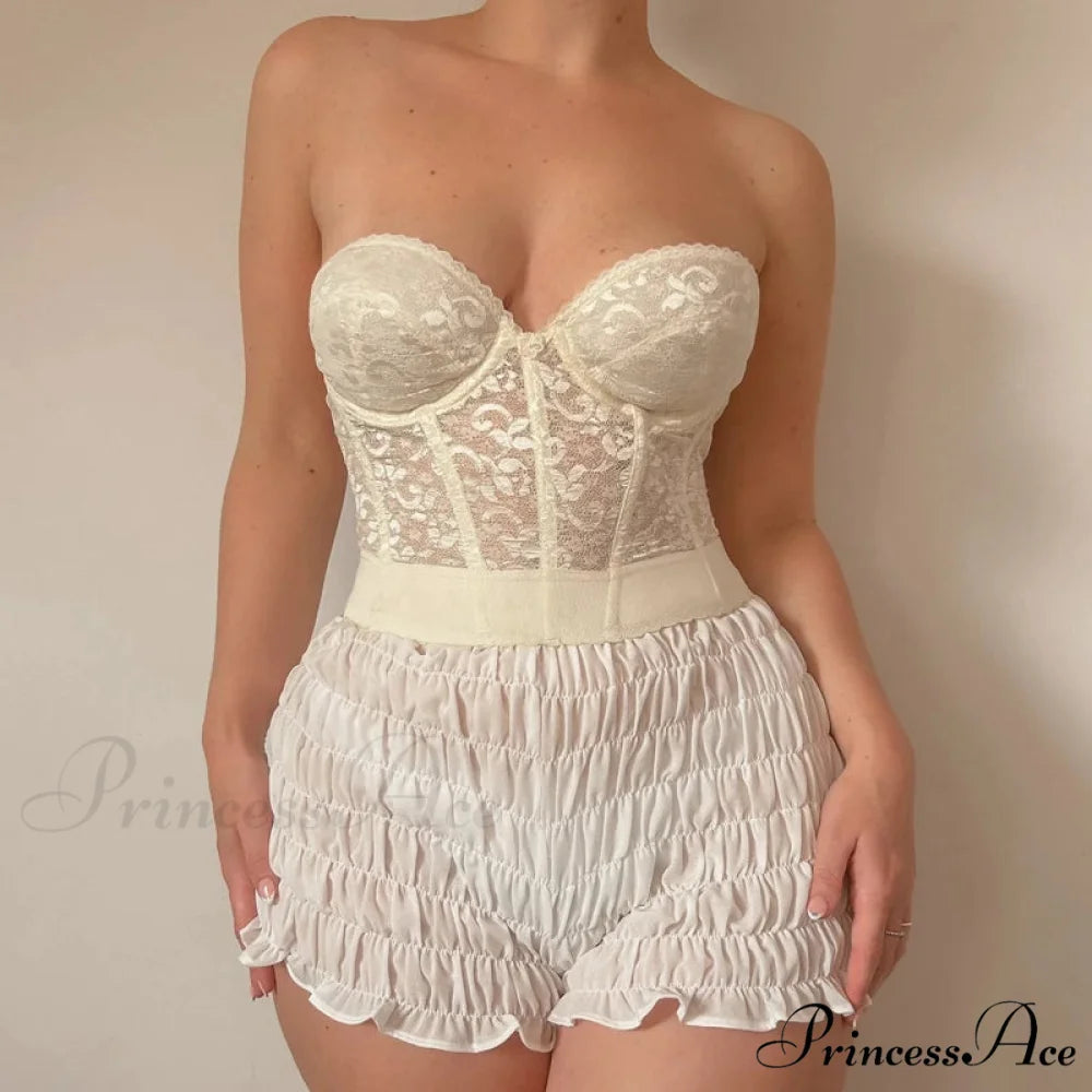 Gathered Enveloping Form-Fitting Mini Brief short-250223