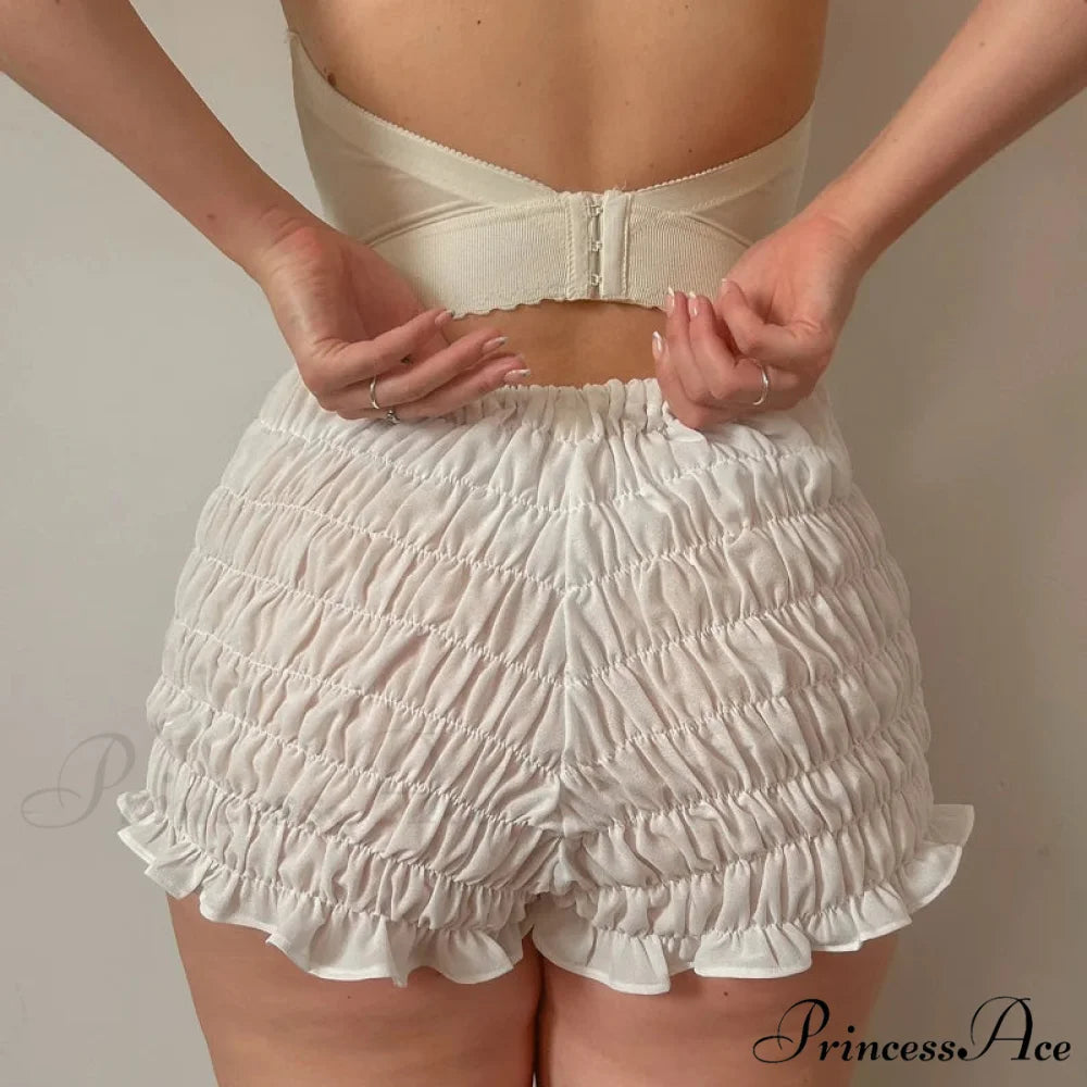 Gathered Enveloping Form-Fitting Mini Brief short-250223