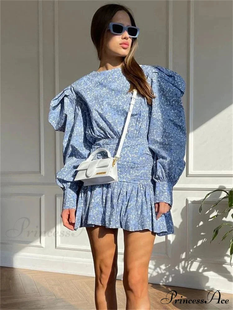 Gathered Extended Sleeve Short Dress minidress-250223