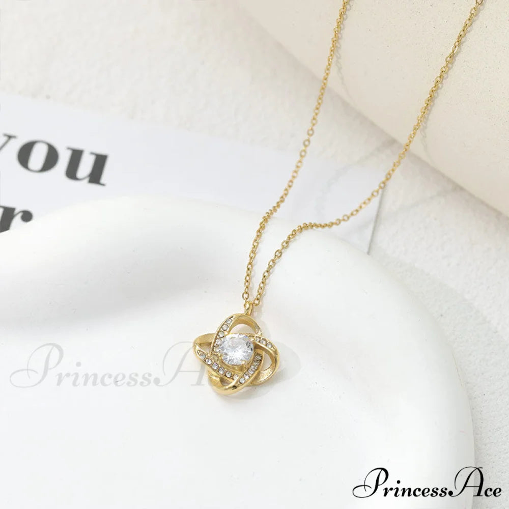 Geometric Shape White Shining Zircon Necklace