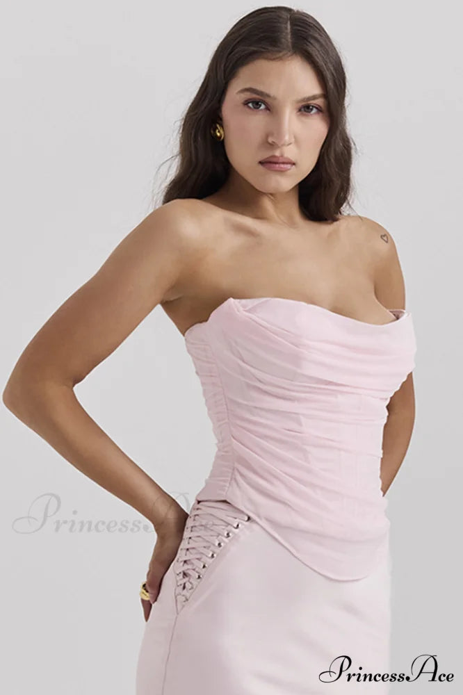 Georgie Ballerina Stylish Pink Strapless Corset