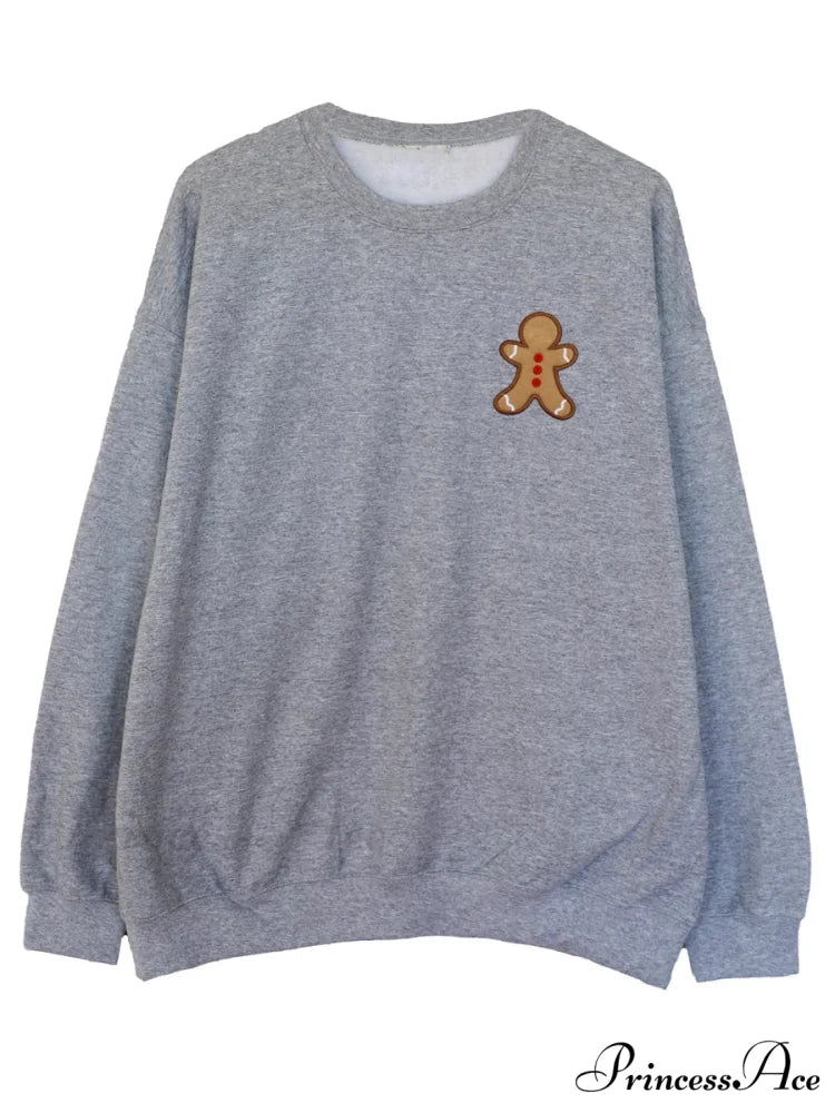 Gingerbread Crew Neck Christmas Hoodie Christmas Hoodies-L
