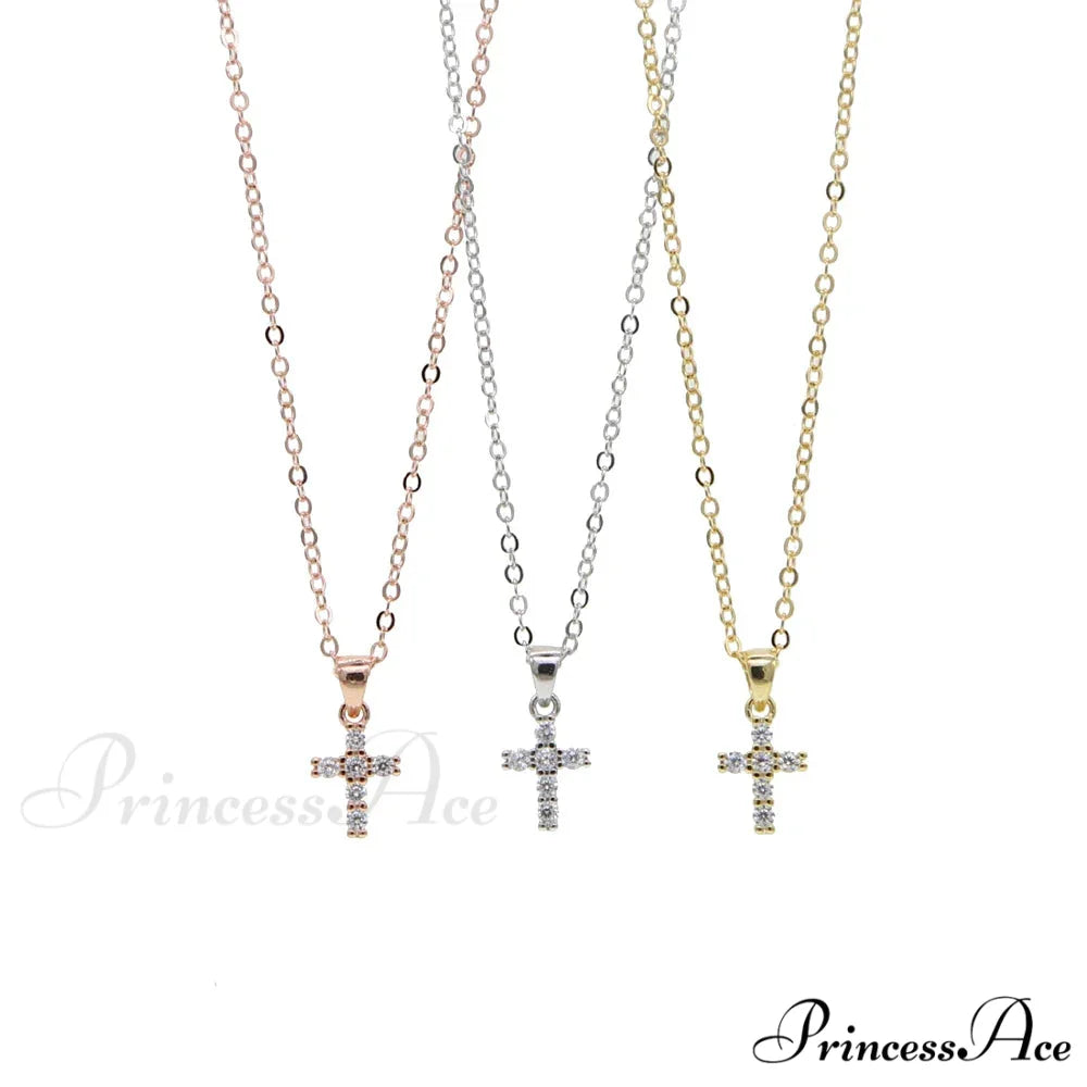 Gold Cross Pendant Necklace
