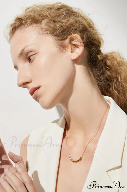 Gold Sugar Stylish Cube Necklace Gold