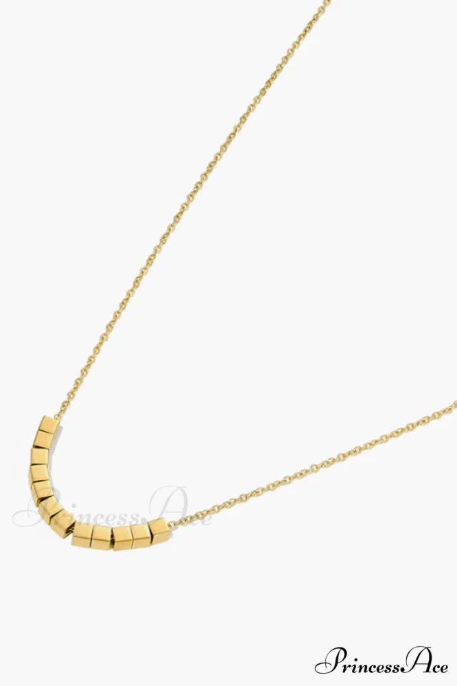 Gold Sugar Stylish Cube Necklace Gold