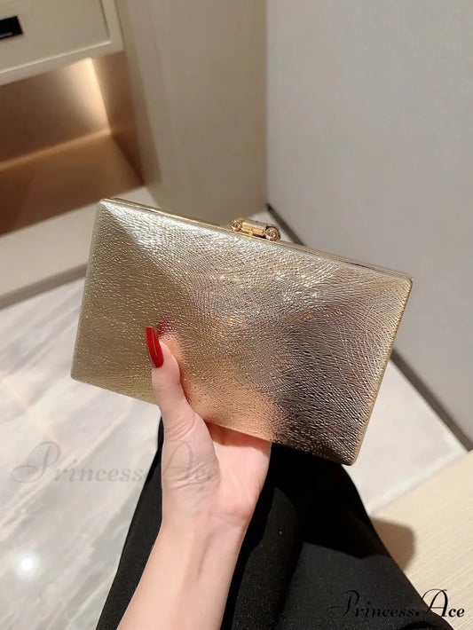 Golden Leaf Container Celebration Purse Gold / (20cm clutchbag-250126