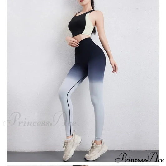 Gradient Seamless High Waist Fashion Yoga Legging