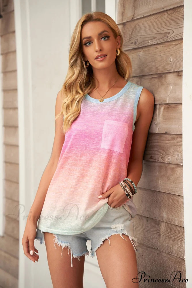Gradient Tank Pocket with Design