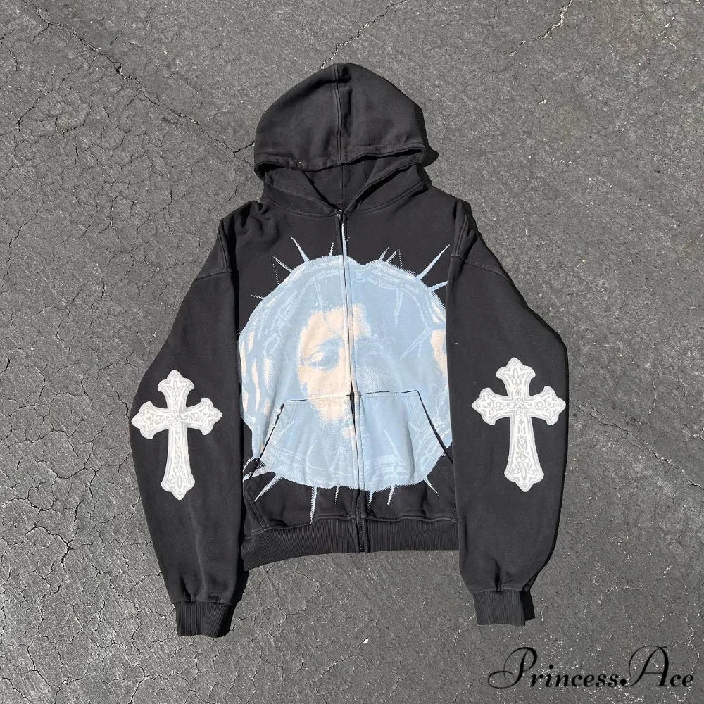 Graphic Dark Hoodie hoodies-241228