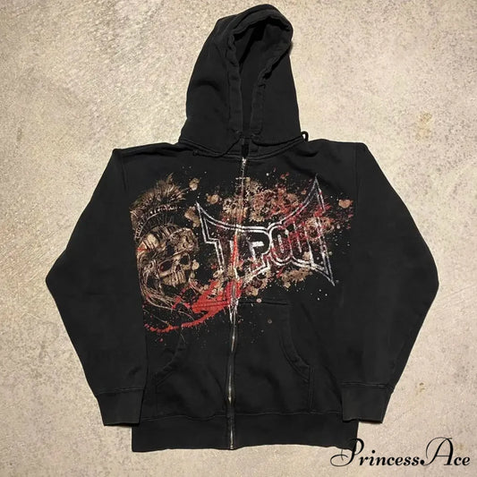Graphic Vintage Hoodie black 1 / S hoodies-241228