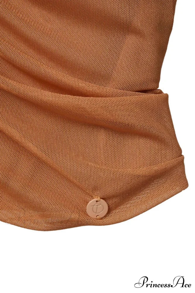 Gray Elegant Ruched Camisole