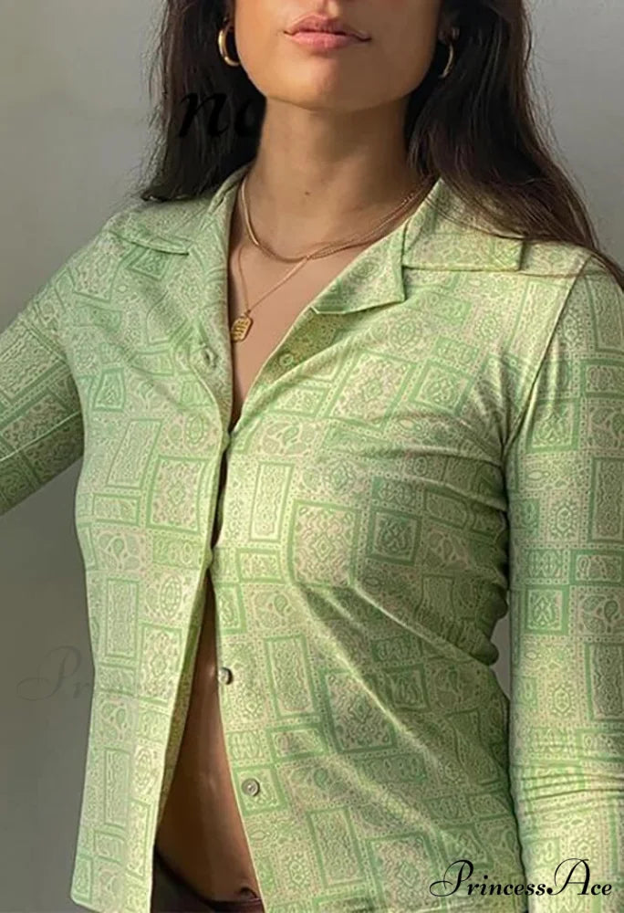 Green Knitted Graceful Bandeau Top