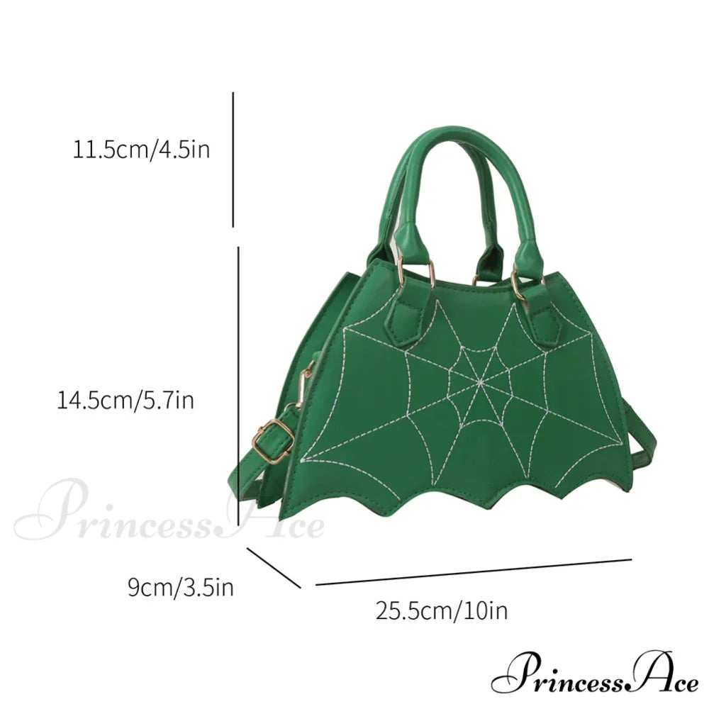 Halloween Novelty Fashion Bat WingCreative PU Leather Women’s Crossbody Bag Black
