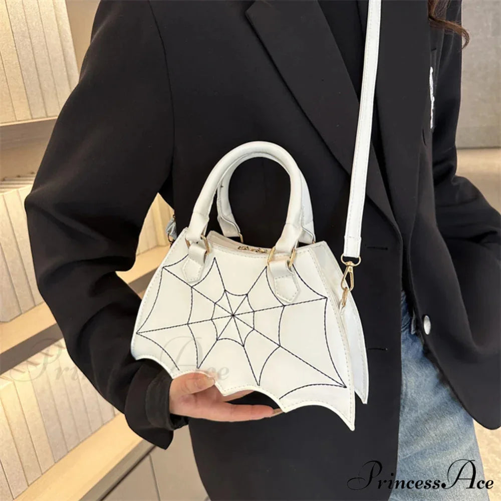 Halloween Novelty Fashion Bat WingCreative PU Leather Women’s Crossbody Bag Black