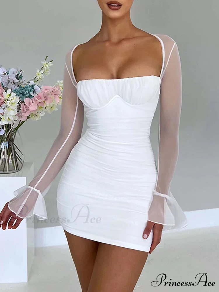 Halter Lace-Up Flower Mini Dress minidress-250223